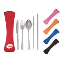 ESTUCHE CON CUBIERTOS PROMOCIONALES MEDITERRANEO