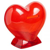 ALCANCIA PROMOCIONAL DE CORAZON TRANSLUCIDA