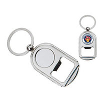 LLAVEROS PROMOCIONALES METALICO OVAL CON DESTAPADOR 