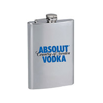 LICORERAS PROMOCIONALES DE ACERO INOXIDABLE DE 8 OZ.